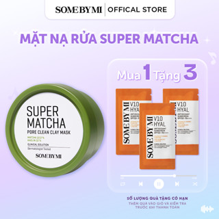 Mặt nạ đất sét trà xanh Some By Mi Super Matcha Pore Clean Clay Mask 100g hỗ trợ làm sạch da