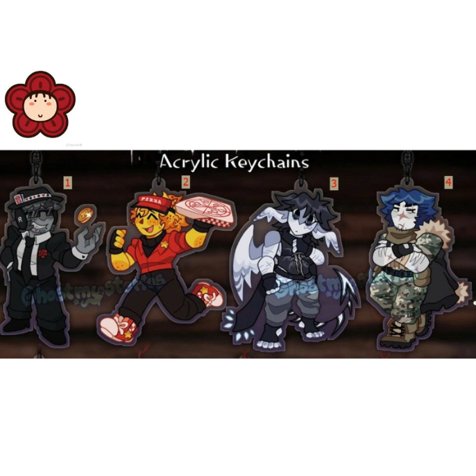 Móc khoá FORSAKEN Series 2 - Stickers: Shedletsky, Builderman, Dusekkar, Taph, Noob, John Doe, Slash