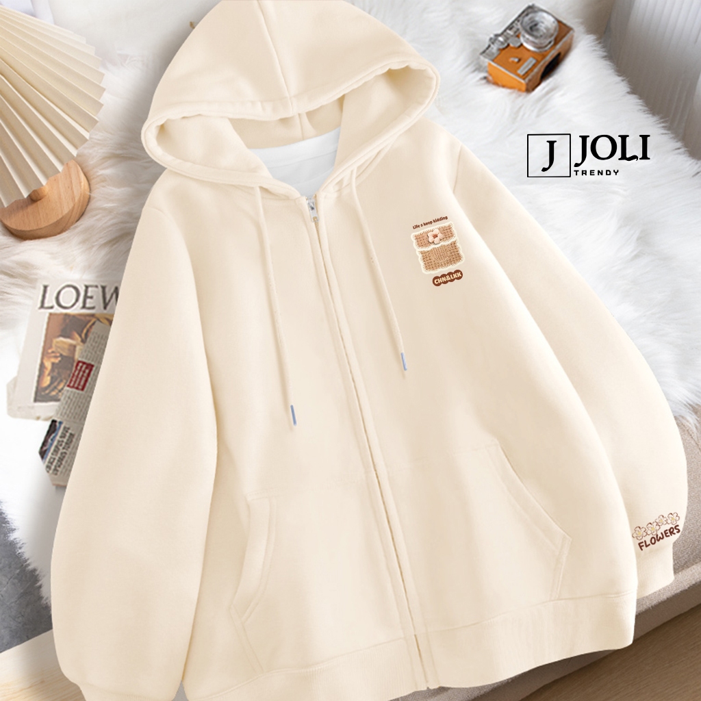 Áo Hoodie Zip, Áo Khoác Nam Nữ Unisex By JOLI Mã Flying Cat Chất Nỉ Bông Form Rộng Mũ 2 Lớp J Joli Trendy | BigBuy360 - bigbuy360.vn
