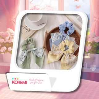  New 2025 - Dây cột tóc vải Scrunchies Flower cá tính yêu kiều 