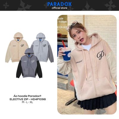 Áo hoodie ELECTIVE ZIP HOODIE Chất nỉ bông PARADOX HD4P1098
