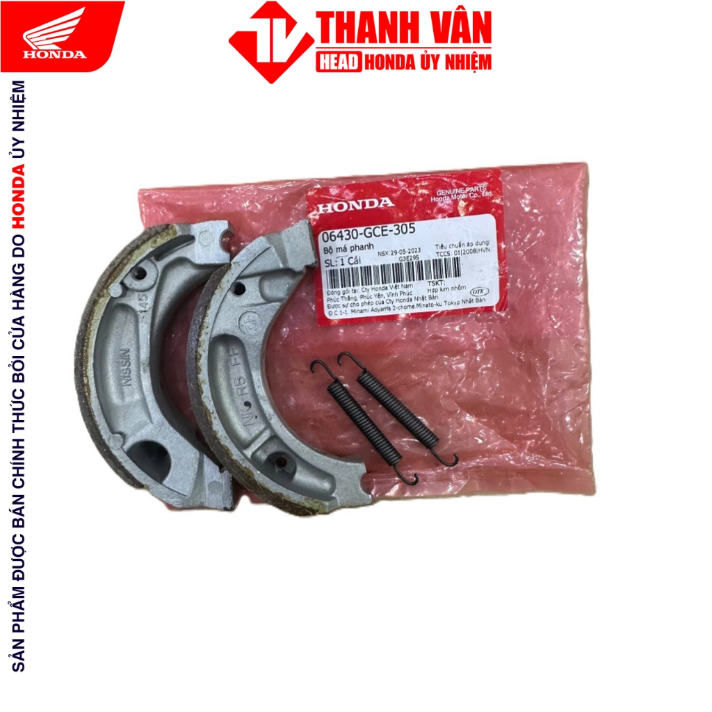Bộ Má Phanh Trước Sau HONDA Các Dòng Xe Số Lò Xo Chéo (06430GCE305)