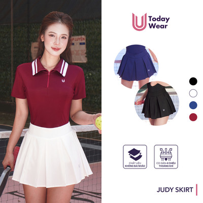 Chân váy pickleball tennis Judy Skirt Today U Wear có sẵn quần bảo hộ dáng xếp ly trẻ trung năng động