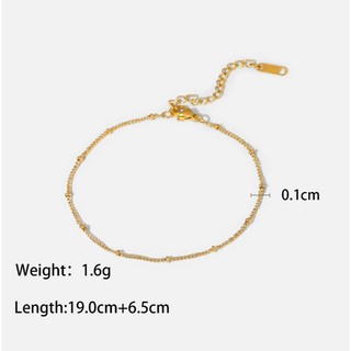 Lắc Chân Titan Nữ Mạ Vàng Cao Cấp – Chống Gỉ, Không Đen, Thiết Kế Đơn Giản Thanh Lịch TT 2898