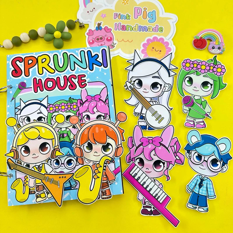 Bộ Đồ Chơi Lễ Hội Âm Nhạc Spunki Baby Music - Band Angel Quiet Book Rainbow Rhythm Angel