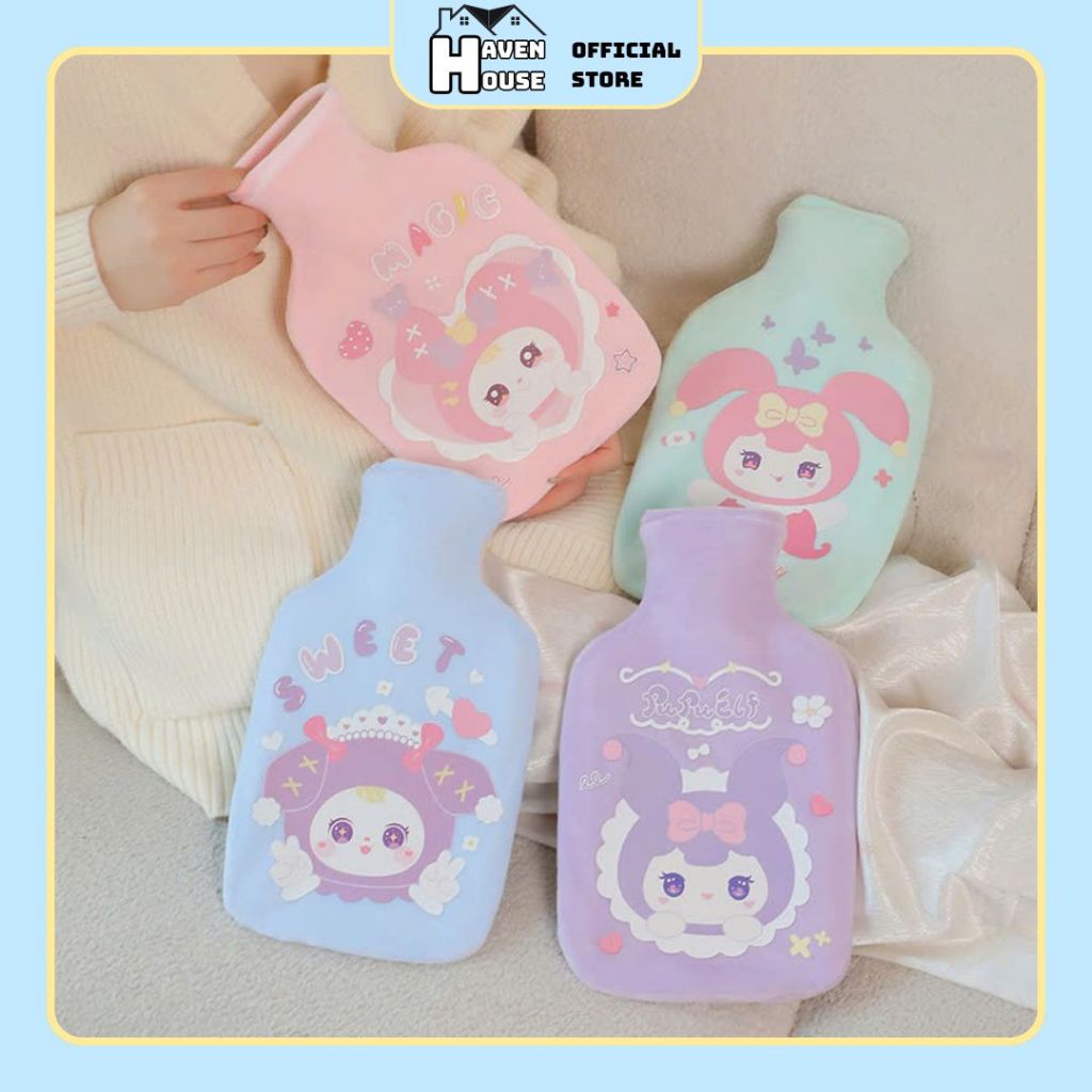Haven House Túi Chườm Giữ Nhiệt Hình Thú Dễ Thương – Túi Chườm Nóng Lạnh Mini, Giữ Ấm Bụng, Tay, Cổ,