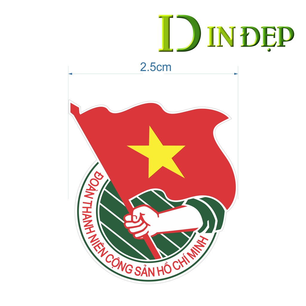 Logo Đoàn Thanh Niên CS HCM Ủi Nhiệt – Dán Áo Học Sinh, Dễ Ủi, Bền Màu