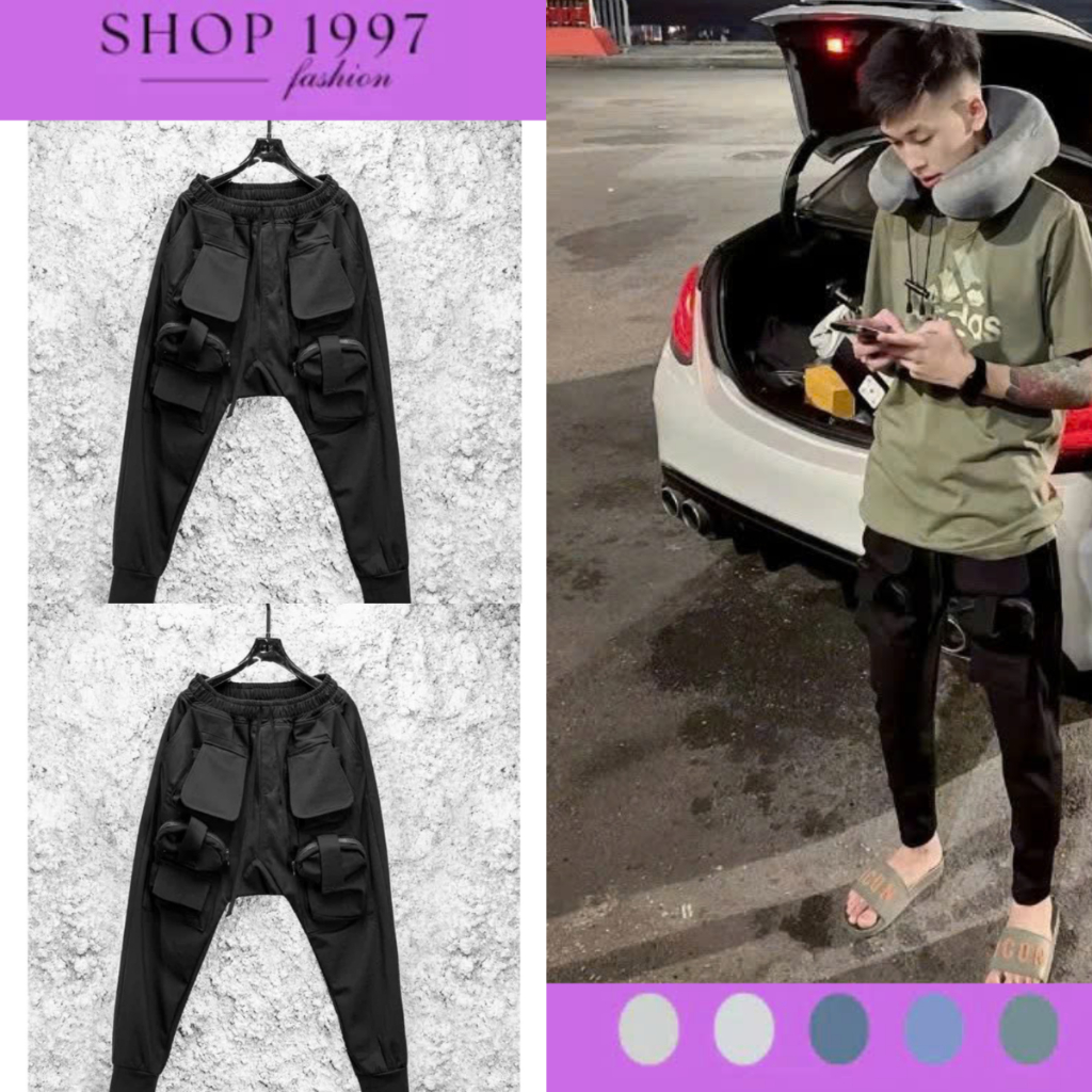 Quần Jogger Nam Phối Túi Hộp Khóa Siêu Chất - Quần Jogger Nam Nữ Chất Vải Nỉ Cao Cấp Thời Trang Boy 