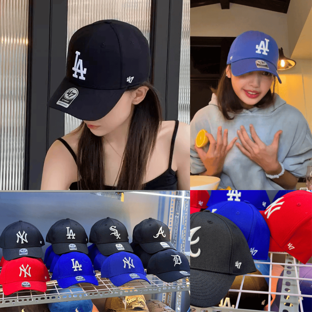 MŨ/NÓN 47'BRAND MVP CHÍNH HÃNG LOGO THÊU NY LA B A FORM CỨNG QUAI DÁN UNISEX STYLE HIPHOP TRENDING