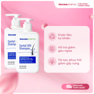 [COMBO2] Dầu Gội Dược liệu BIO CARE PHARMA giảm gàu , nấm ngứa da đầu Santal 300 Shampoo 200ml