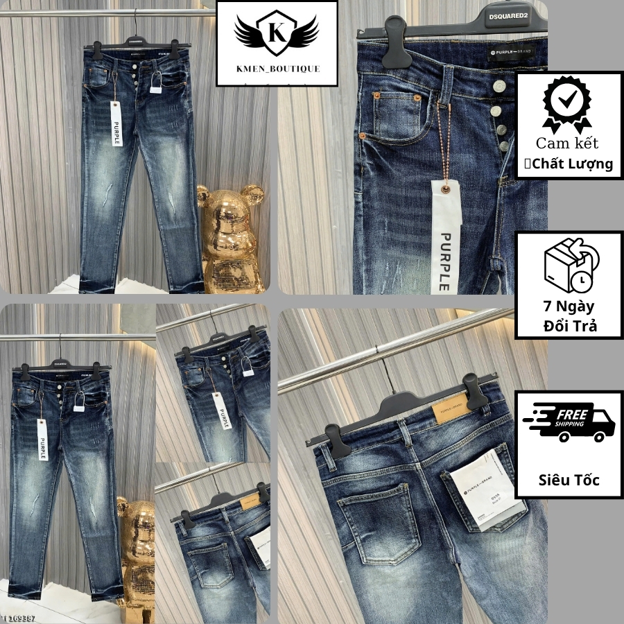 Quần bò Nam pơ pồ màu xanh thêu mác túi sau siêu đẹp , Quần jean Nam chất liệu denim siêu đẹp