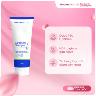 Dầu gội dược liệu BIO CARE PHARMA giảm gàu, nấm ngứa da đầu Santal 300 Shampoo 100ml