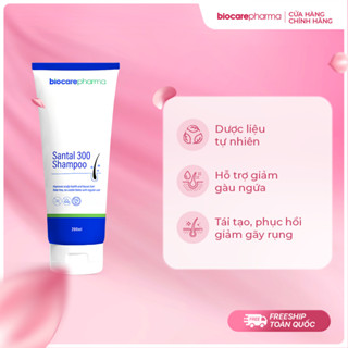 Dầu gội giảm gàu nấm ngứa Santal 300 shampoo mẫu tuýp 200ml | Biocarepharma