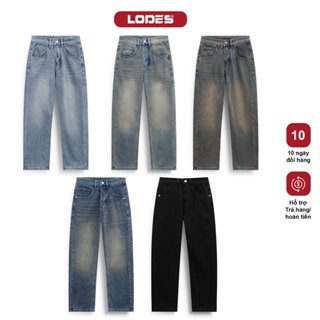 QUẦN JEAN ỐNG ĐỨNG LODES WASH, form Hàn Quốc, chất Denim cotton mềm mại dành cho Nam - Menswear