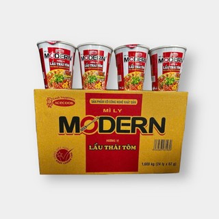  Thùng 24 Mì Modern Lẩu Thái Tôm Ly 65g 