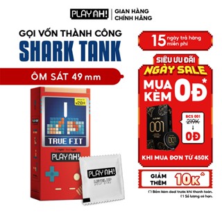 Bao Cao Su PlayAh True Fit Ôm Sát Hộp 10 size 49mm size nhỏ, chống tuột bao