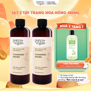 Nước Tẩy Trang Thuần Chay Pure Vegan Làm Sạch Bã Nhờn Cấp Ẩm Làm Dịu Da - Dung Tích 480ml