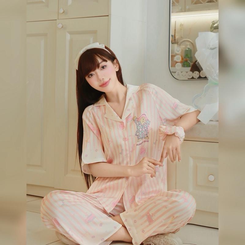 LAMIA Bộ Pijama Chất Lụa Latin TAY NGẮN - QUẦN DÀI S2507 Họa Tiết Xinh Xắn | BigBuy360 - bigbuy360.vn
