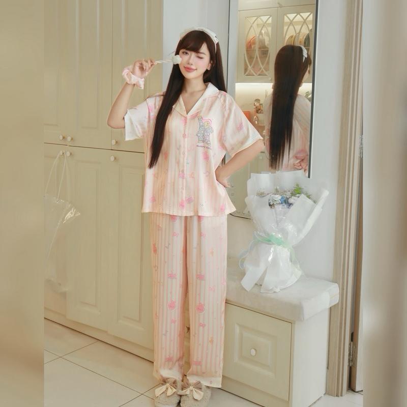 LAMIA Bộ Pijama Chất Lụa Latin TAY NGẮN - QUẦN DÀI S2507 Họa Tiết Xinh Xắn | BigBuy360 - bigbuy360.vn