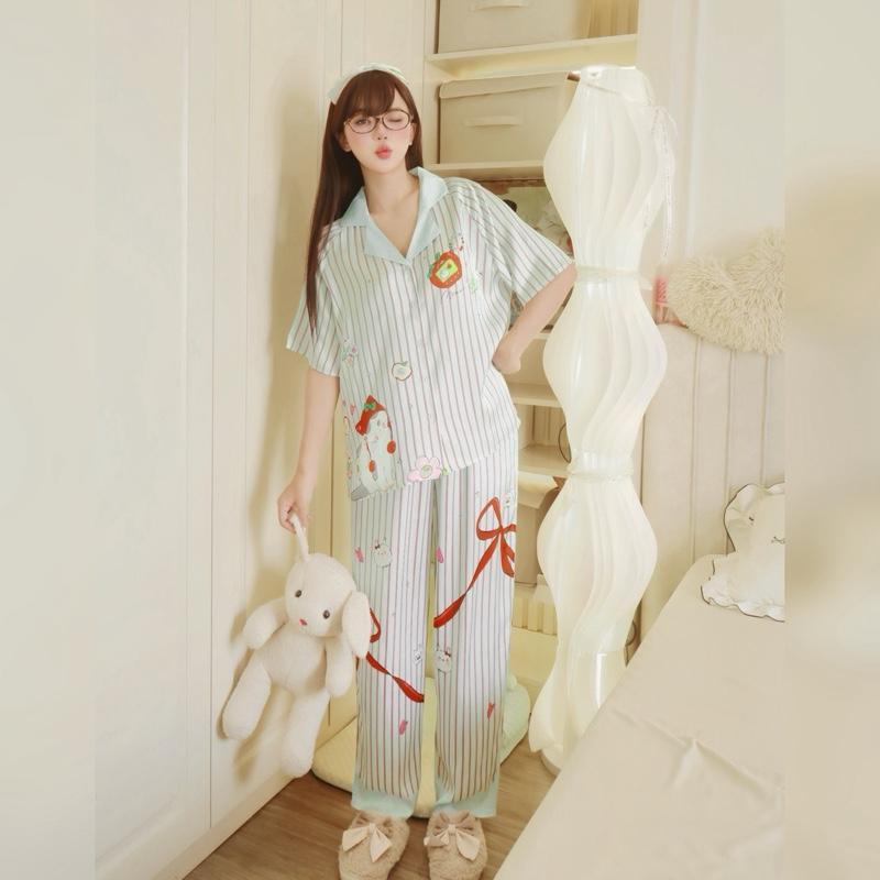 LAMIA Bộ Pijama Chất Lụa Latin TAY NGẮN - QUẦN DÀI S2507 Họa Tiết Xinh Xắn | BigBuy360 - bigbuy360.vn