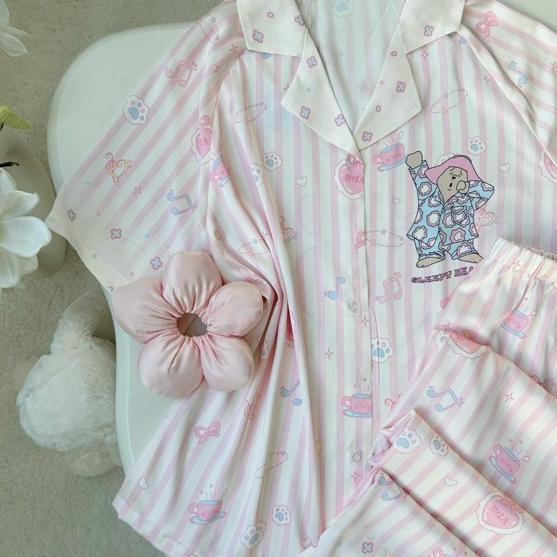 LAMIA Bộ Pijama Chất Lụa Latin TAY NGẮN - QUẦN DÀI S2507 Họa Tiết Xinh Xắn | BigBuy360 - bigbuy360.vn