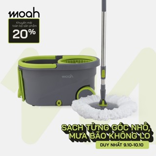 MLM1239-GR Bộ cây lau nhà Sunny Swirl Spin Mop - 2IN1 - Bánh xe linh hoạt - Nhỏ gọn