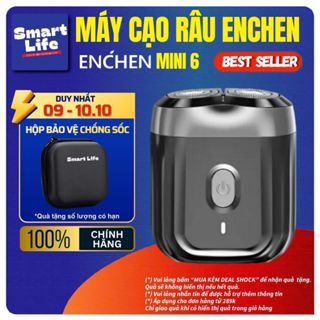 Máy cạo râu Enchen Mini 6 lưỡi dao kép mỏng, chống nước IPX7, pin sử dụng đến 2 tháng - BH 6 tháng