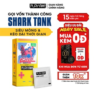 Bao Cao Su PlayAh Last Long Siêu Mỏng Kéo Dài Thời Gian Quan Hệ Hộp 10 size 52mm
