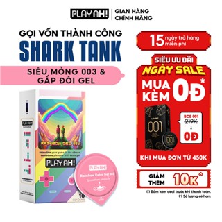 Bao Cao Su PlayAh Rainbow Gel 003 Hộp 10 size 52mm siêu mỏng, nhiều gel
