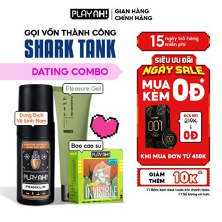 Dating Combo: Dung Dịch Vệ Sinh Nam Hương Nước Hoa 100ml + Gel Bôi Trơn Gốc Nước 100ml + Bao Cao Su PlayAh Hộp 3