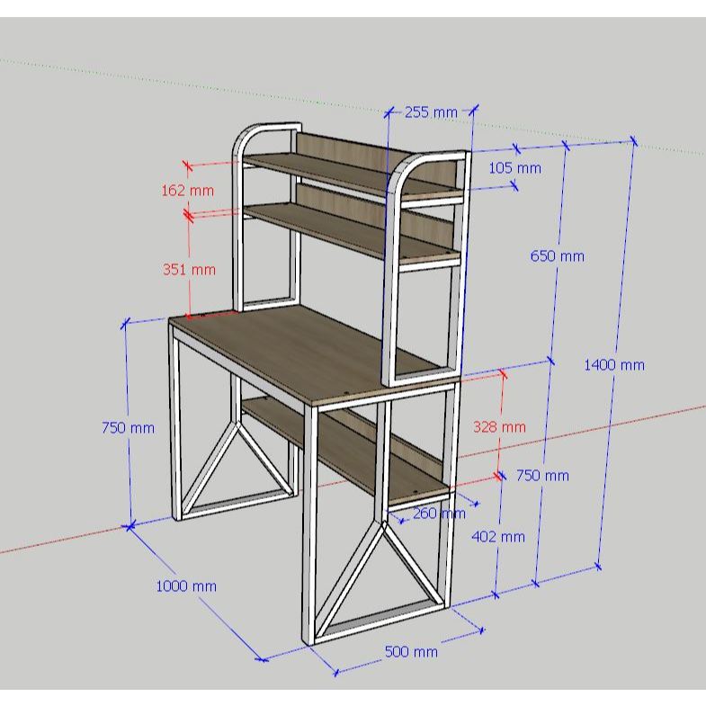 [HUONG GIANG FURNITURE] Bàn Làm Việc Có Kệ Sách BKS Chân Sắt Mặt Gỗ MDF – Hiện Đại, Đa Năng, Tiện Lợi | BigBuy360 - bigbuy360.vn