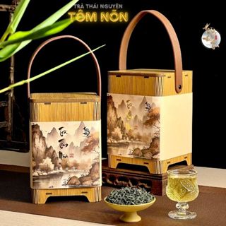 Trà Thái Nguyên Thượng Hạng Tôm Nõn Tân Cương Hộp Chè Quà Trung Thu Uống Đạo Biếu Tặng Cao Cấp