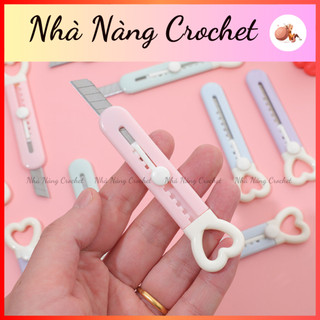 Dao rọc giấy kiểu trái tim màu pastel xinh xắn ❤️