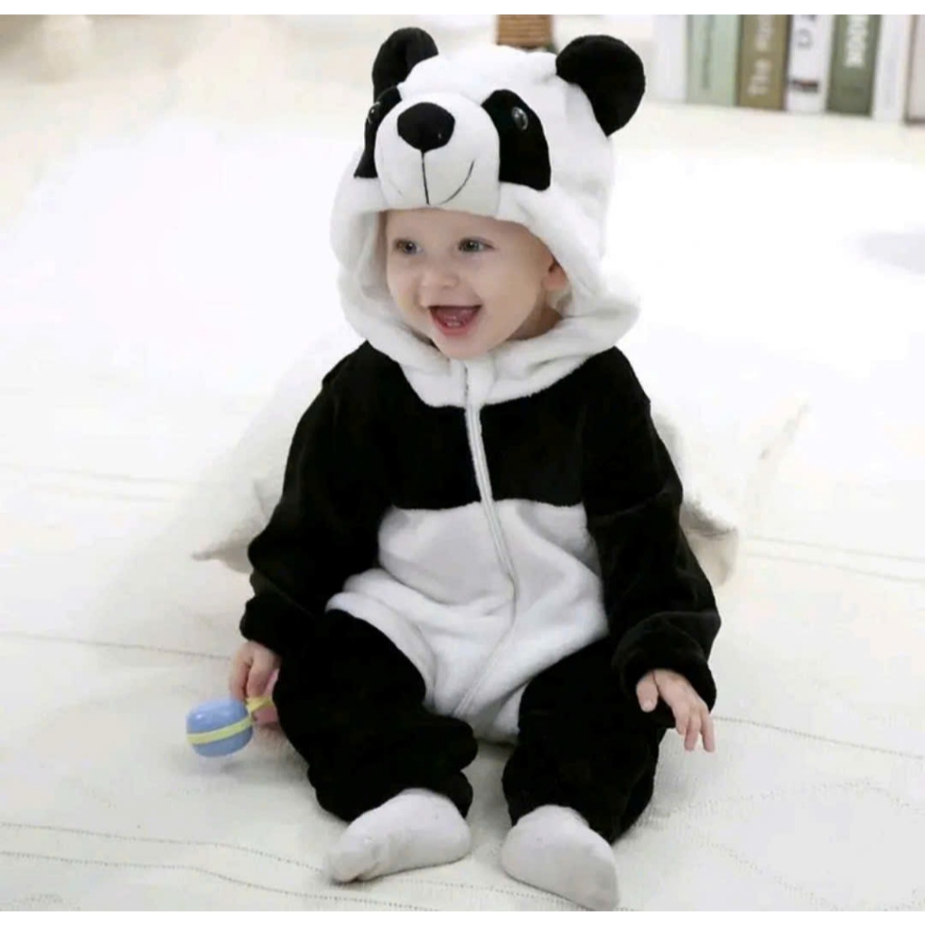 body gấu trúc lông nhung xịn xò cho bé trai và bé gái