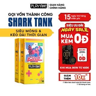 Combo 2 hộp/3 hộp Bao Cao Su PlayAh Last Long Siêu Mỏng Kéo Dài Thời Gian Hộp 10 bao size 52mm
