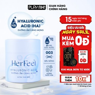 Bao cao su dưỡng ẩm Her Feel HA Hộp 3/10 Gấp đôi gel cao cấp