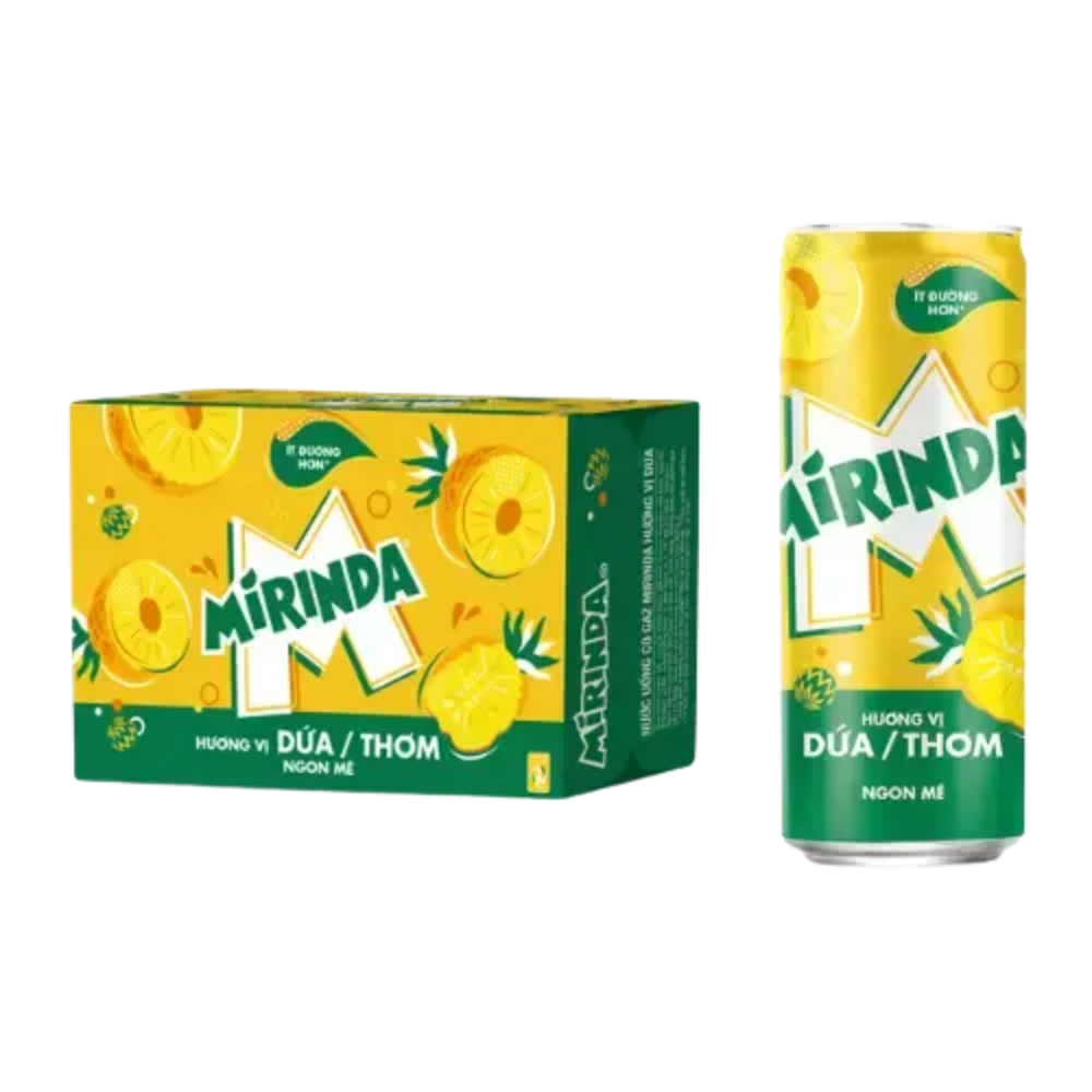 Thùng 24 lon nước ngọt Mirinda dứa 320ml (HT)