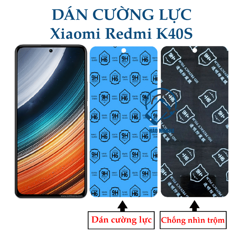 Dán cường lực dẻo nano Xiaomi Redmi K40S ( trong suốt và chống nhìn trộm )