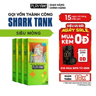 Combo 2 hộp/3 hộp Bao Cao Su PLAYAH Super Invisible Siêu Mỏng Hộp 10 bao size 52mm