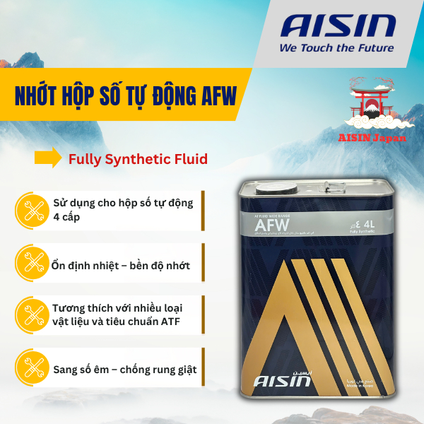 Nhớt hộp số tự động 4 cấp AFW DEXRON III (4 Lít)