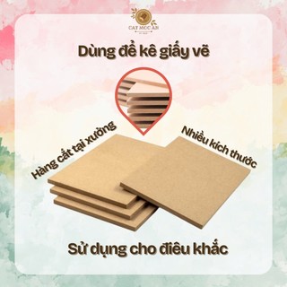 [catmocan] Bảng Gỗ dày 6mm A2, A3, A4 Kê Giấy Vẽ - Gỗ MDF Cốt Nâu