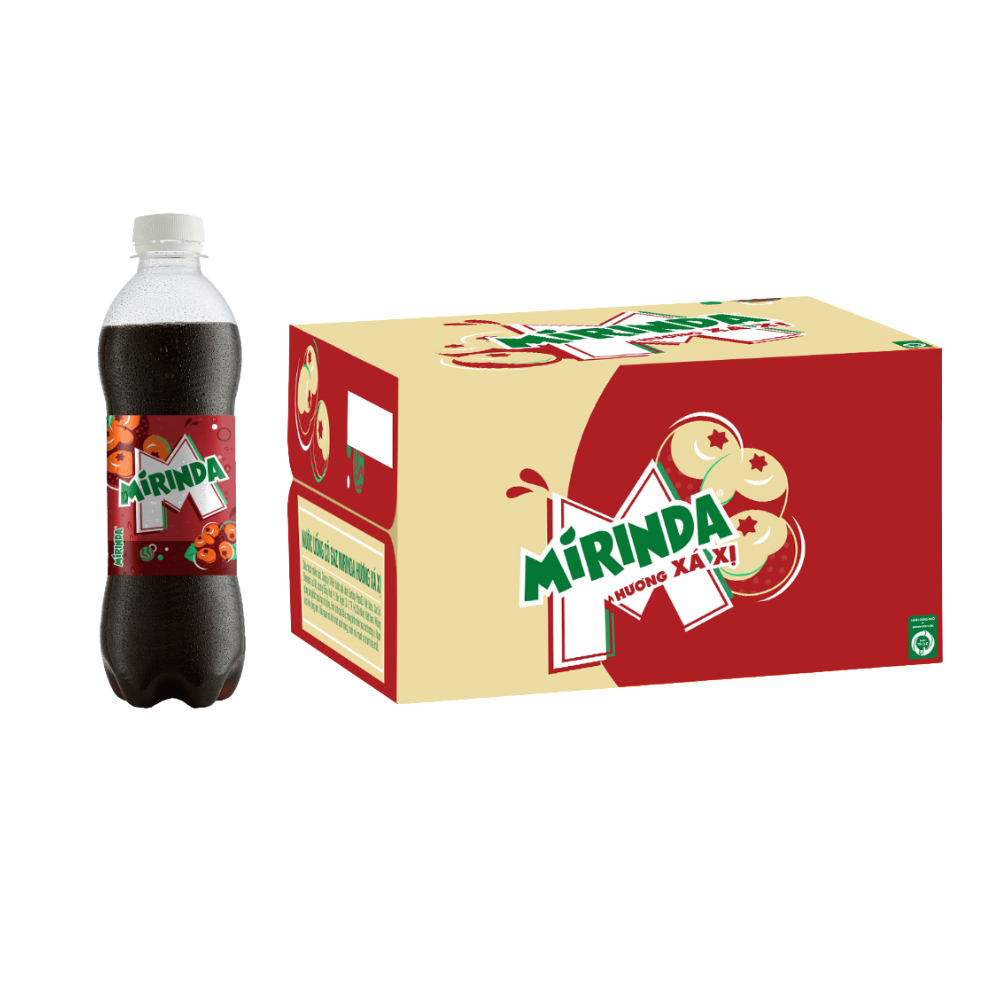 Thùng 24 chai nước ngọt Mirinda xá xị 390ml (HT)