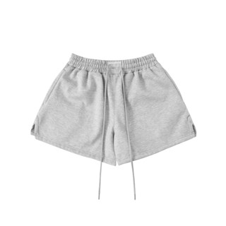 Quần shorts đùi NOKANSAI nam nữ Grey ống rộng form trên gối 100% nỉ bông cotton