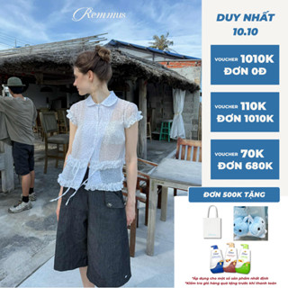 Sweet Dare Shirt - Remmus | Áo sơ mi tơ xuyên thấu cổ tròn bèo Remmus (không kèm tube)