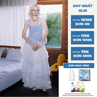 Pearl Top (áo dây bên ngoài) - Remmus | Áo hai dây xuyên thấu silver nhún ngực cho nữ