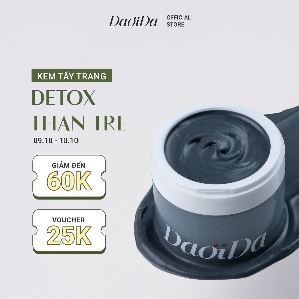 Kem Tẩy Trang Thảo Mộc Và Đất Sét DaoiDa - Sạch Sâu, Cải Thiện Mụn Đầu Đen & Lỗ Chân Lông 75g