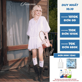 Aurora Dress - Remmus | Đầm tay phồng dáng xòe xếp ly cho nữ