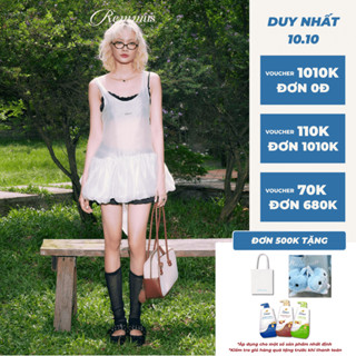 Ruby Short Dress - Remmus | Đầm babydoll dây mảnh nơ lưng cách điệu cho nữ