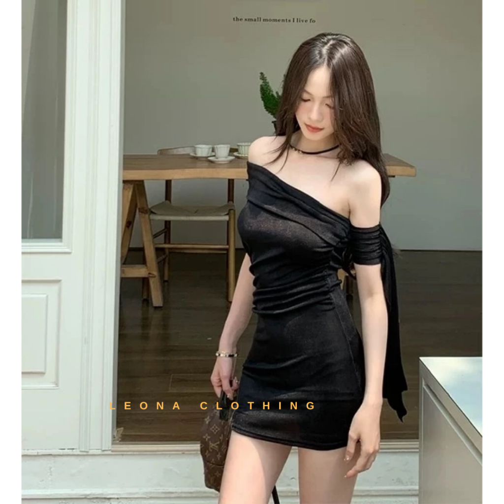 Đầm Trễ Vai Body Vải Nhũ Ôm Eo - DM00010 - MO.ON Clothing.