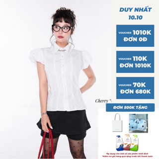 Cherry "Chăm chỉ" - Remmus | Áo sơ mi tay phồng hack eo cho nữ